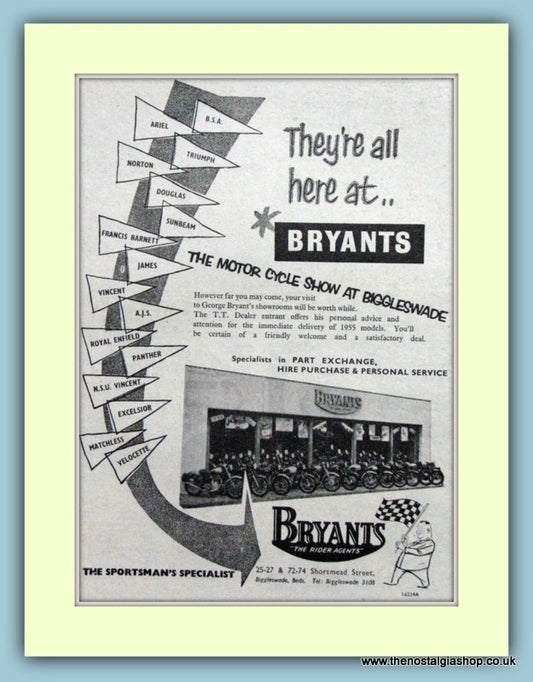 Bryants The Rider Agents Original Advert 1954 (ref AD6583)
