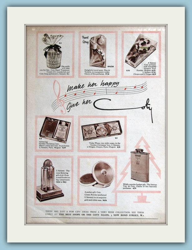 Coty Toiletries Original Advert 1955 (ref AD3728)