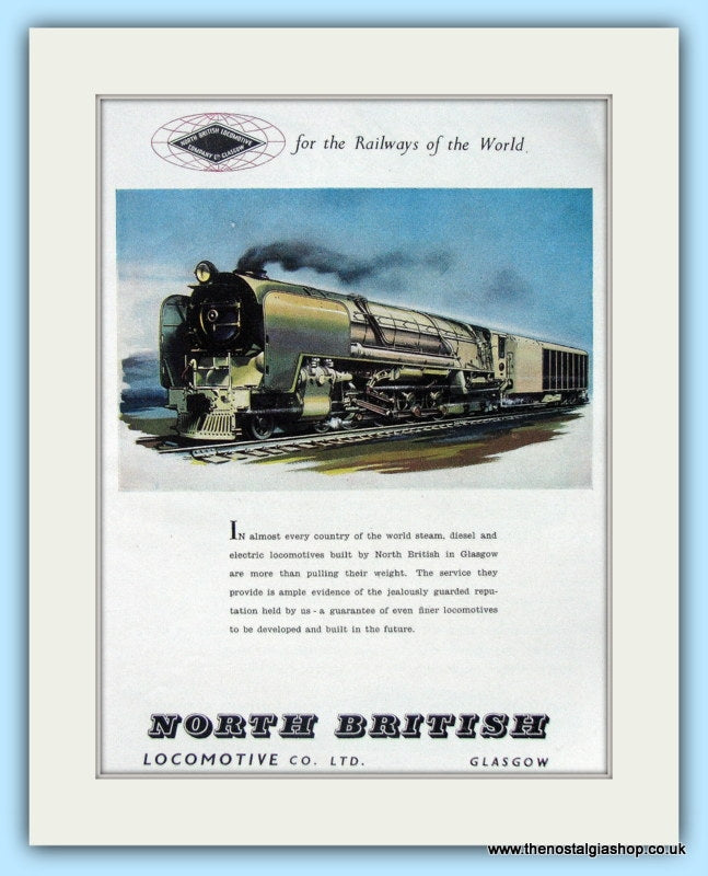 North British Locomotives Original Advert 1955 (ref AD6494)