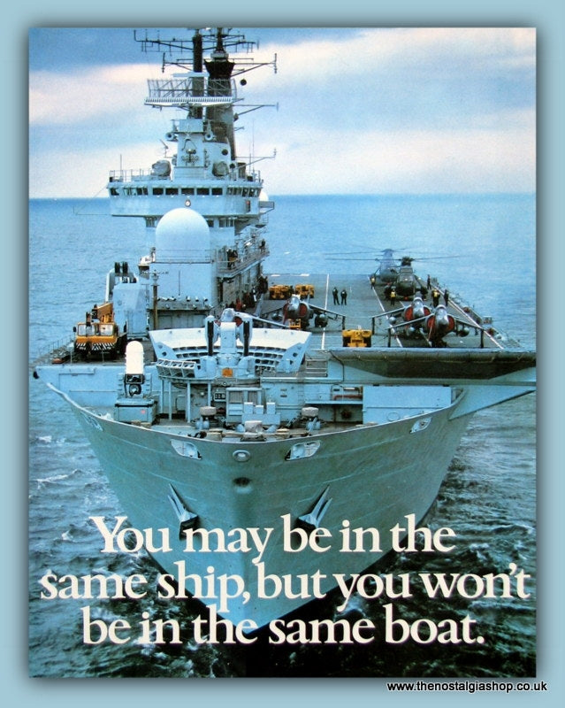 Royal Navy Officer 1980's Original Advert. (ref AD6050)