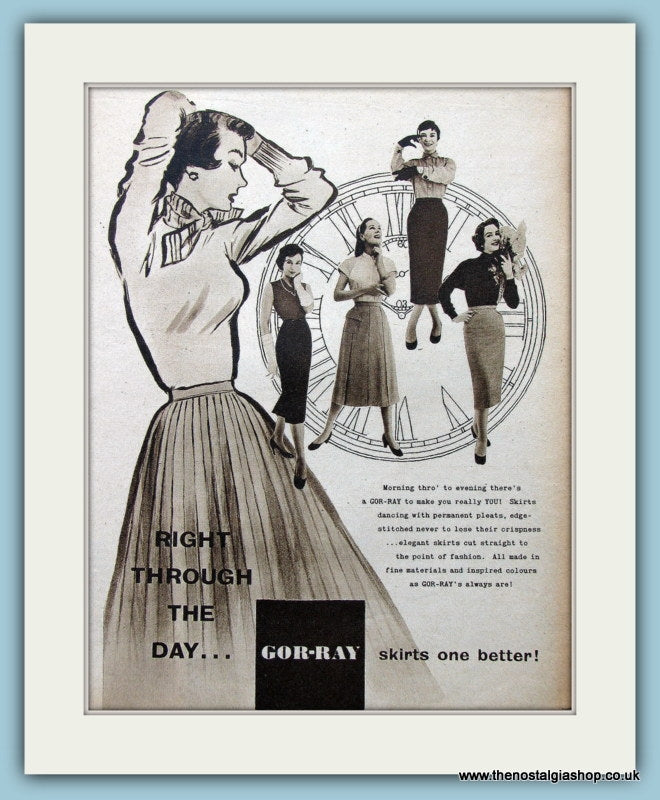 Gor-Ray Skirts Original Advert 1955 (ref AD4422)