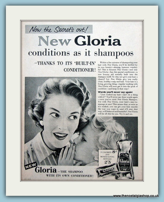 Gloria Shampoo Original Advert 1957 (ref AD3639)