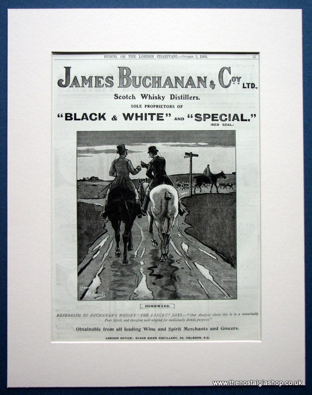 James Buchanan & C.o.y. Original advert 1906 (ref AD1017)