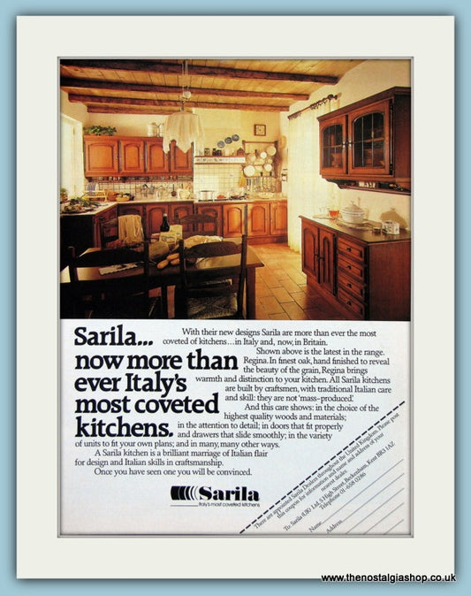 Sarila Kitchen Furniture Oriignal Advert 1981 (ref AD2756)