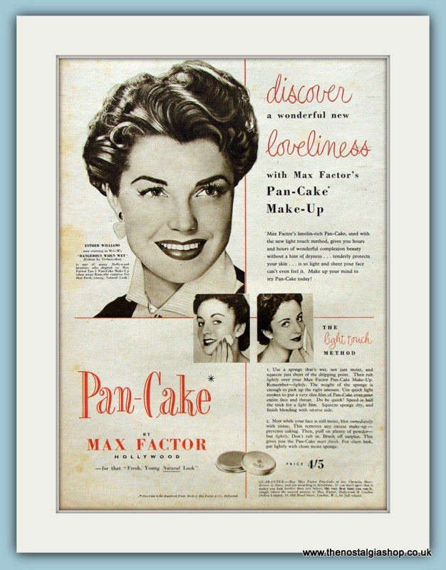 Max Factor Make up. Original Advert 1953 (ref AD3613)