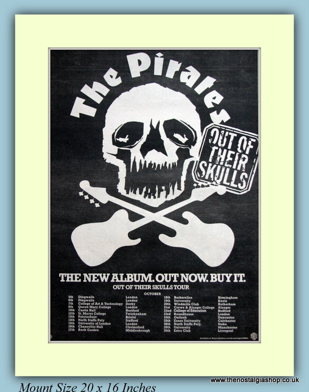 The Pirates Out Of Their Skulls Tour Dates 1977 Oct Original Adverts (ref AD9127)