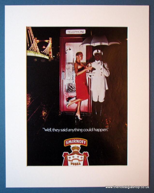Smirnoff  Vodka. "Anything Could Happen" Set of 2 Original adverts 1978 & 79 (ref AD1209)