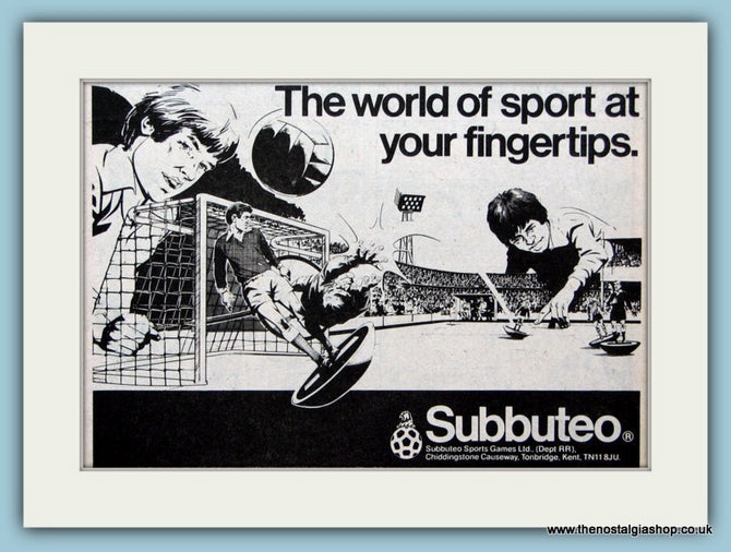 Subbuteo Football Game Original Advert 1980 (ref AD6388)