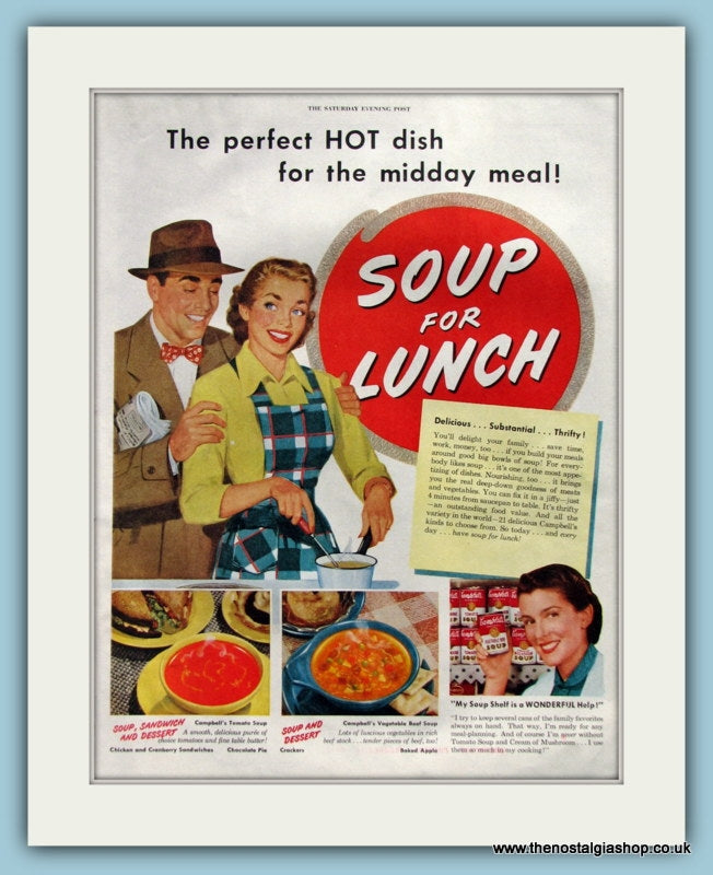 Soup For Lunch. Original Advert 1951 (ref AD8286)