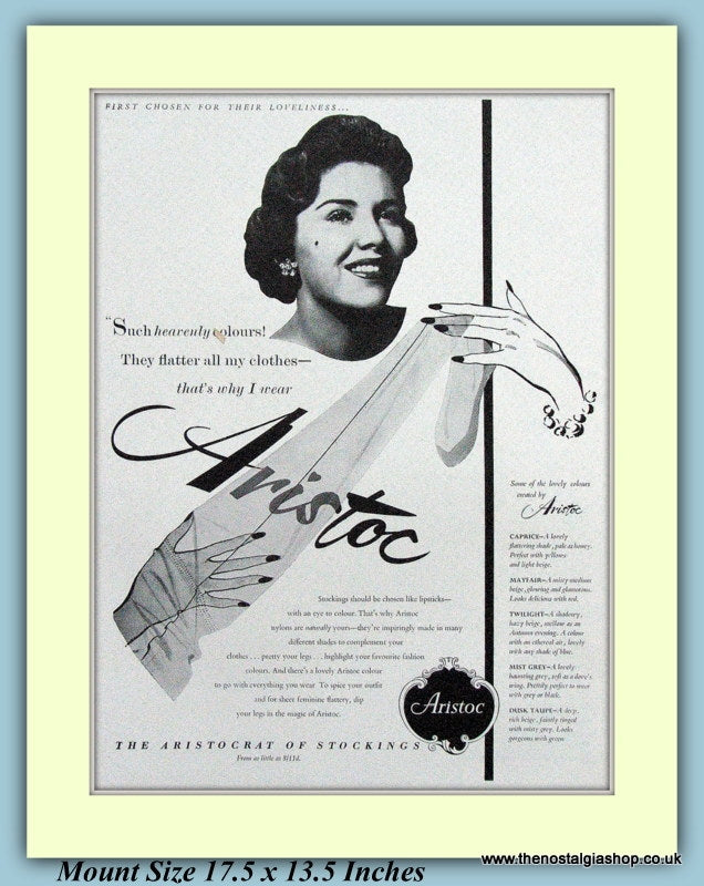 Aristoc Stockings Original Advert 1955 (ref AD9234)