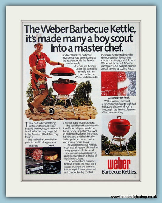 Weber Barbecue Kettles. Original Advert 1981 (ref AD2486)