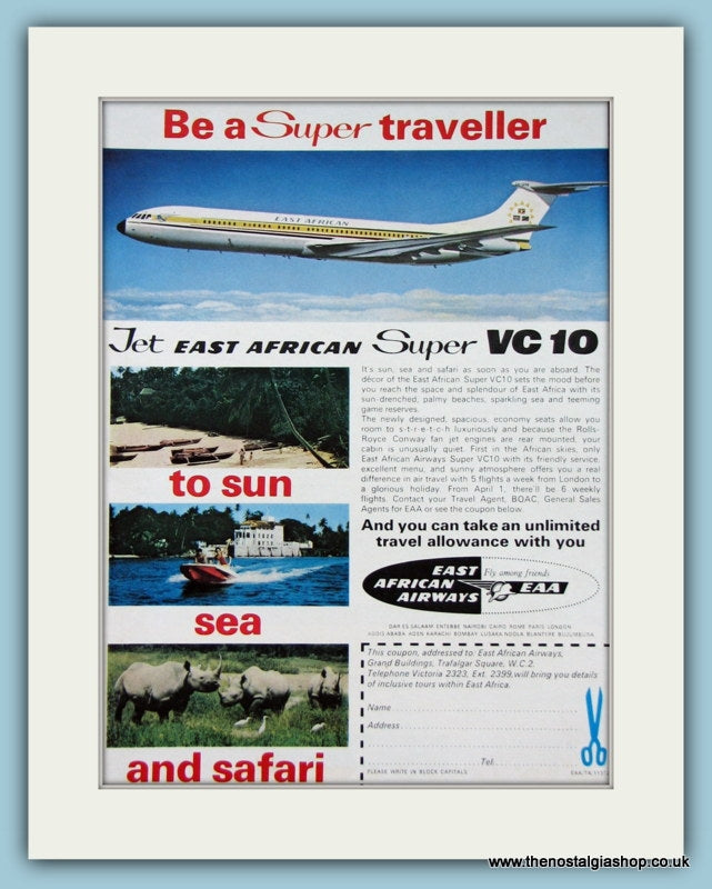 East African Airlines. 1967 Original Advert. (ref AD2112)