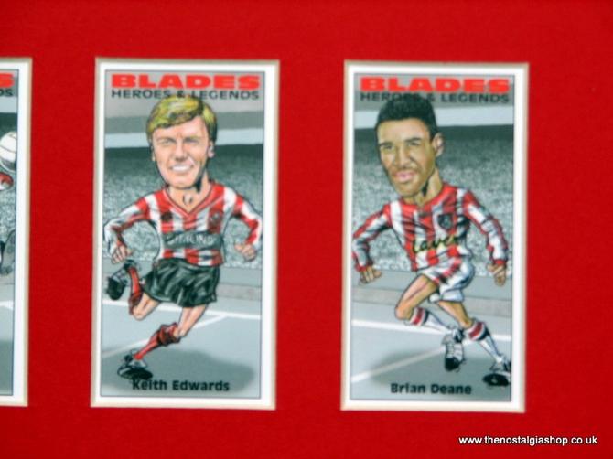 Sheffield United, Blades, Mounted Football Card Set.