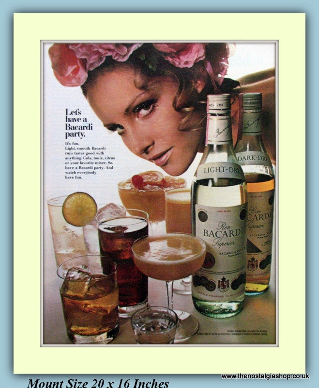Bacardi Rum Original Advert 1969 (ref AD9341)