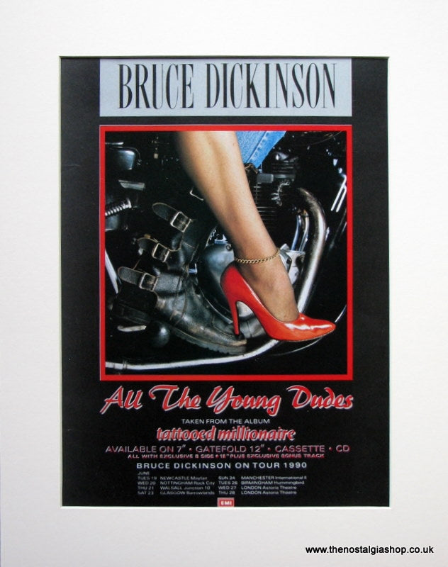 Bruce Dickinson All The Young Dudes Original Advert 1990 (ref AD907)