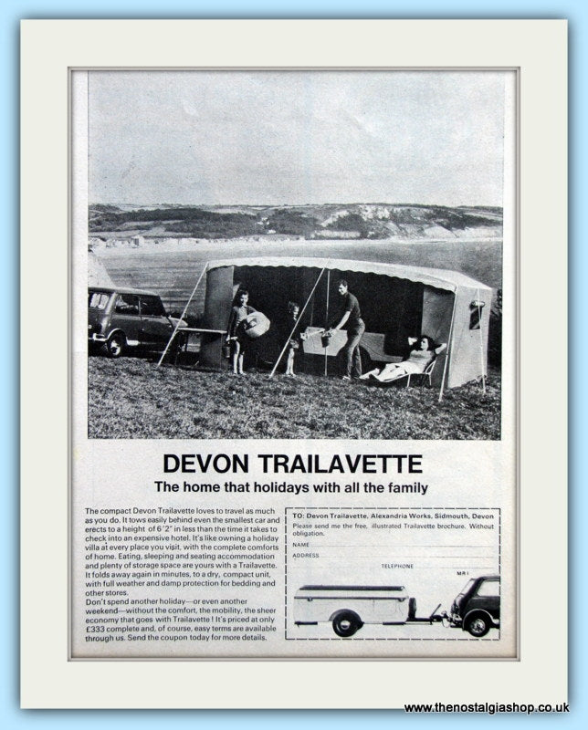 Devon Trailavette Original Advert 1968 (ref AD6363) – The Nostalgia Shop