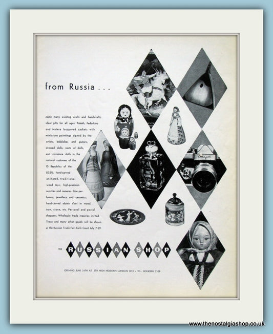 The Russian Shop. Gifts and Crafts. Original Advert 1961 (ref AD2487)