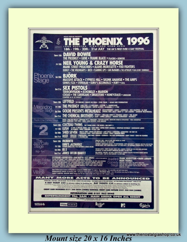 The Phoenix Festival 1996 Original Advert (ref AD9011)