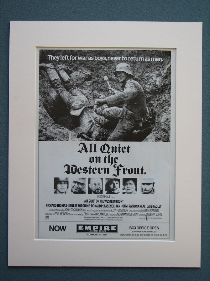 All Quiet On The Western Front 1980 Original advert (ref AD735)