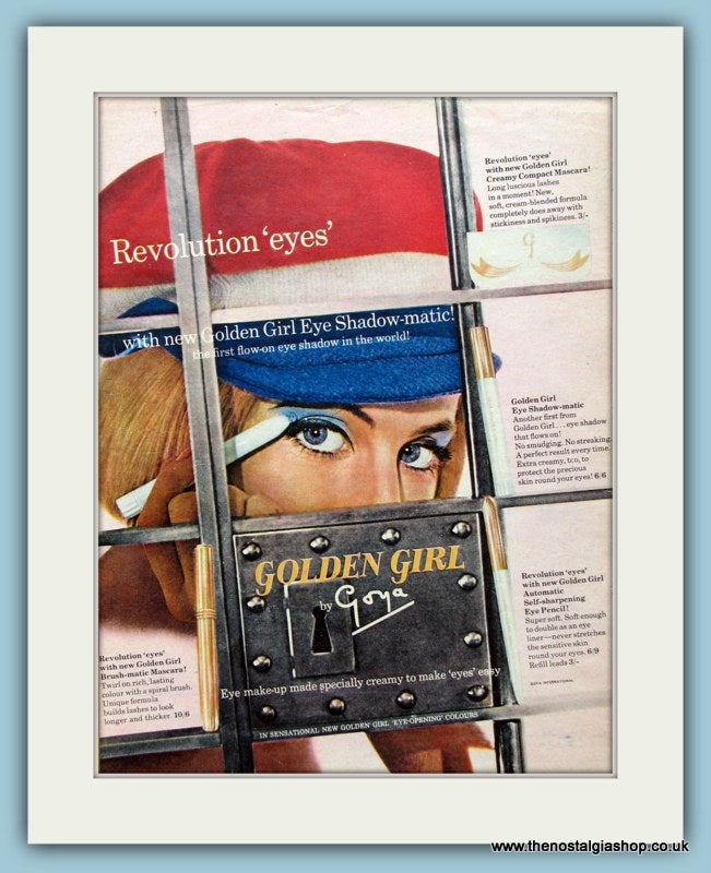 Goya Golden Girl Eye Shadow Original Advert 1964 (ref AD4496)