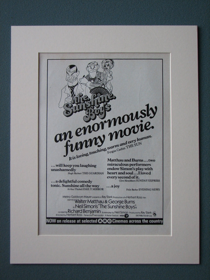 The Sunshine Boys 1976 Original advert (ref AD498)