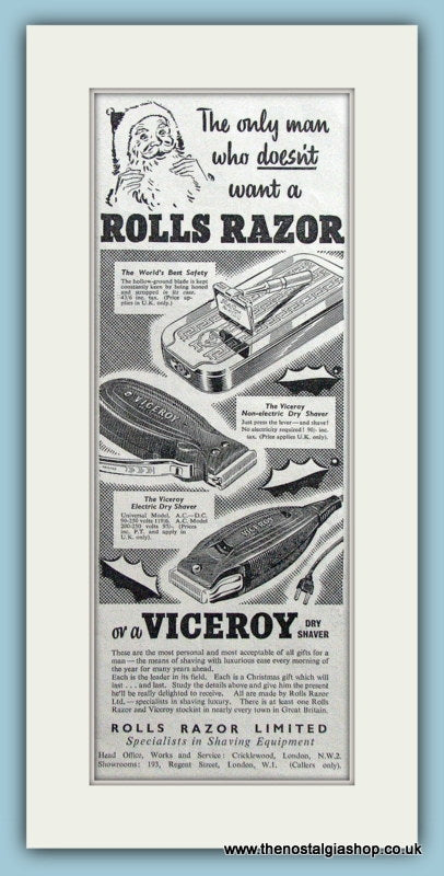 Rolls Razor. Original Advert 1950 (ref AD4517)