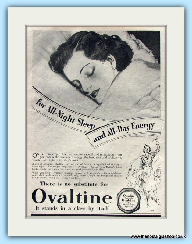 Ovaltine. Set of 2 Original Adverts 1950,1953 (ref AD4892)