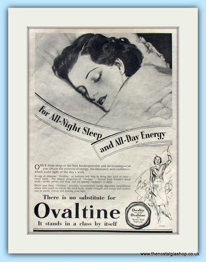 Ovaltine. Set of 2 Original Adverts 1950,1953 (ref AD4892)