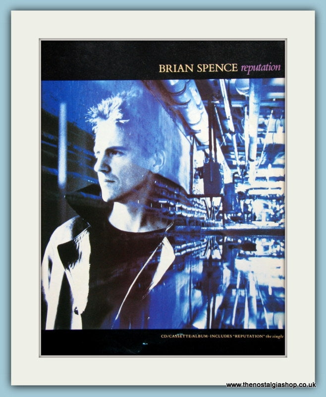 Brian Spence Reputation 1988 Original Advert (ref AD3316)