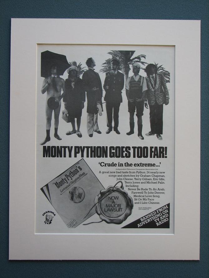 Monty Python Set of 3 original adverts 1980 (ref AD710)
