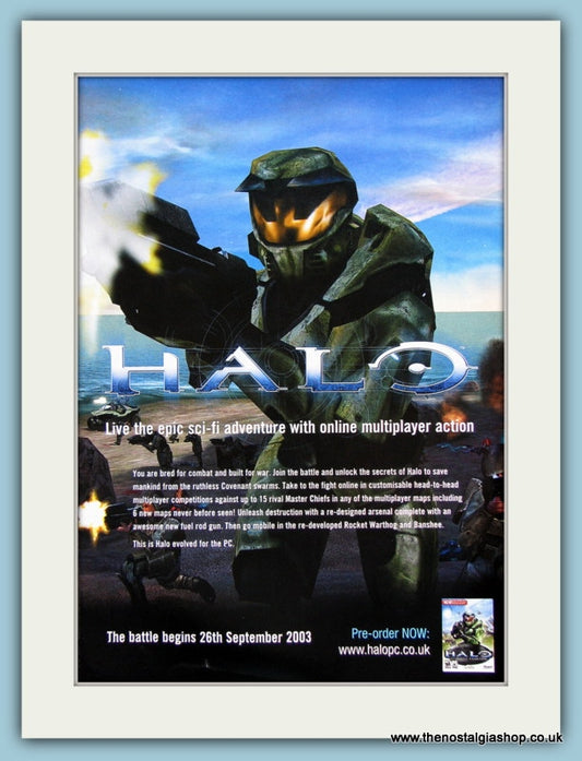 Halo Computer Game Original Advert 2003 (ref AD4009)