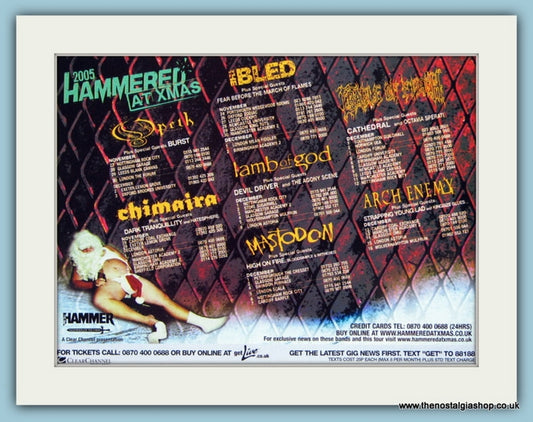 Hammered At Xmas Gig Guide Original Advert 2005 (ref AD1966)