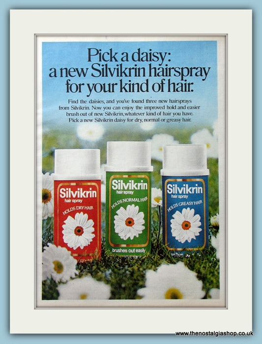 Silvikrin Hairspray Original Advert 1970 (ref AD4343)