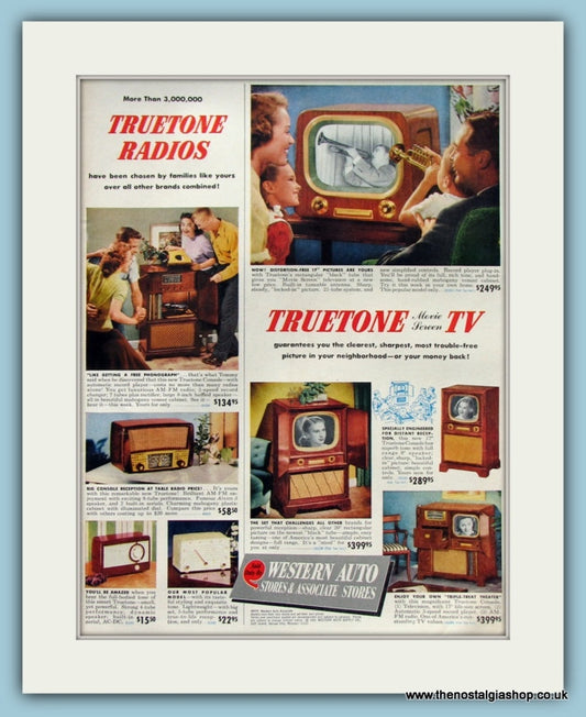 Truetone Radios & TV Original Advert 1951 (ref AD8322)