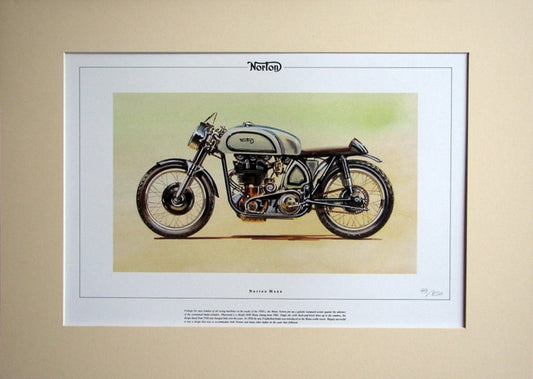 Norton  Manx  Mounted print  Ltd Edition (ref PR7)