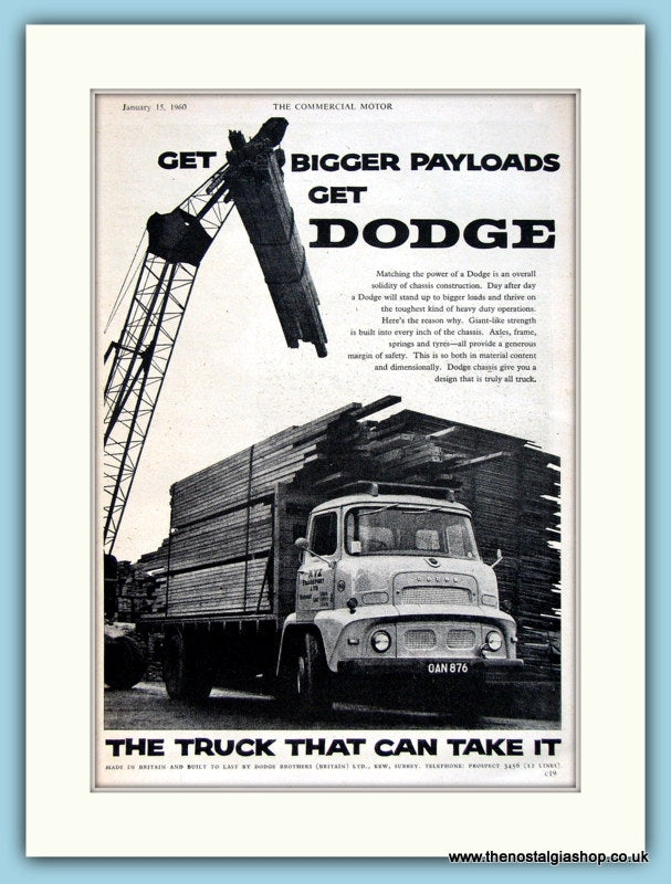Dodge Trucks Original Advert 1960 (ref AD2980)