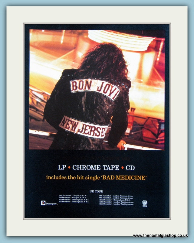 Bon Jovi New Jersey 1988 Original Advert (ref AD3273)