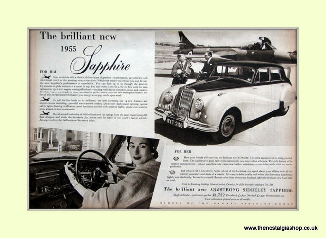 Armstrong Siddeley Sapphire Original Advert 1954 (ref AD6682)
