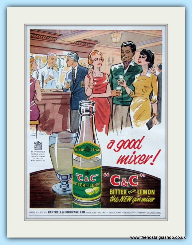 C & C Bitter Club Lemon. Original Advert 1960 (ref AD4848)