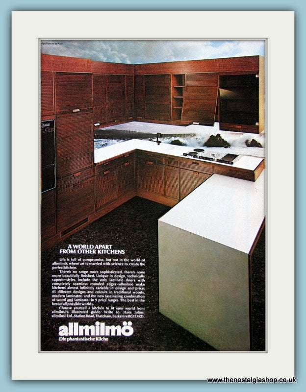 Allmilmo Kitchen Furniture 1978 Original Advert (ref AD2796)