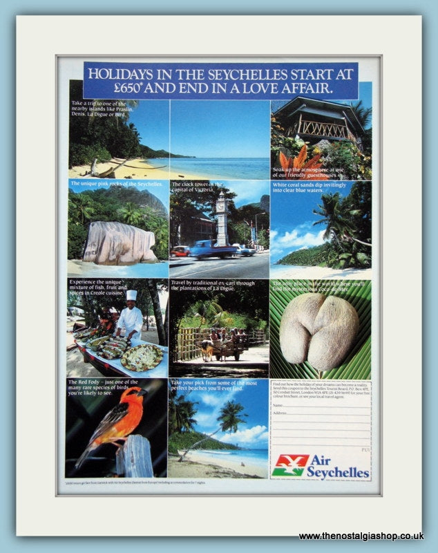 Air Seychelles Original Advert 1985 (ref AD2124)