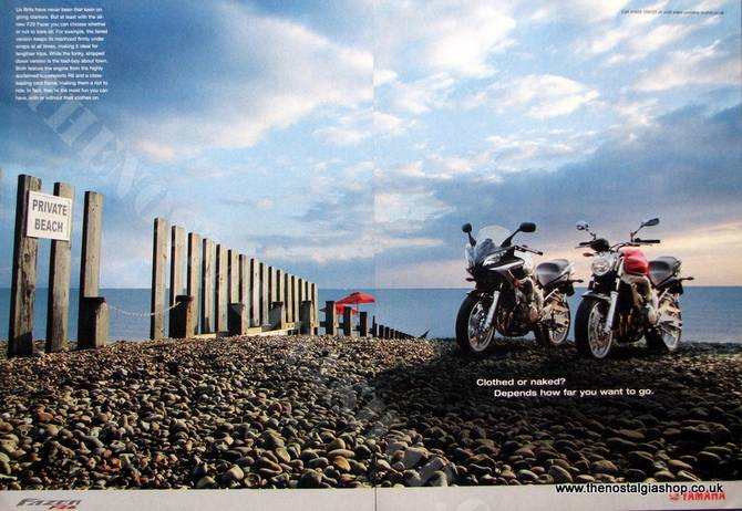 Yamaha FZ6 Fazer Motorcycle. Original advert 2003 (ref AD1289)