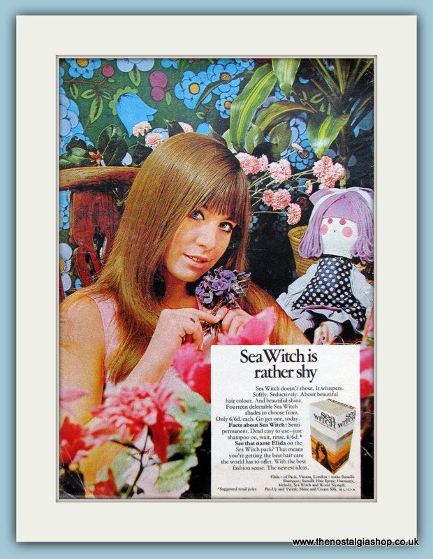Sea Witch Hair Colorant Original Advert 1968 (ref AD3620)