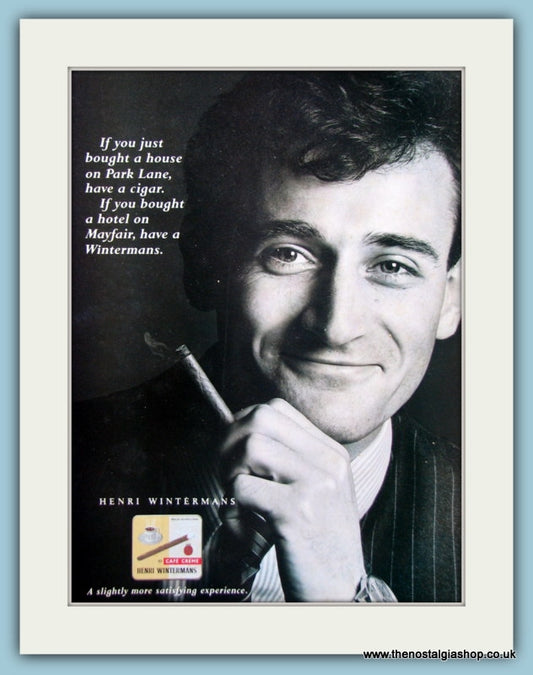 Henri Wintermans  Cigars Set of 2 Original Adverts 1987 (ref AD6088)