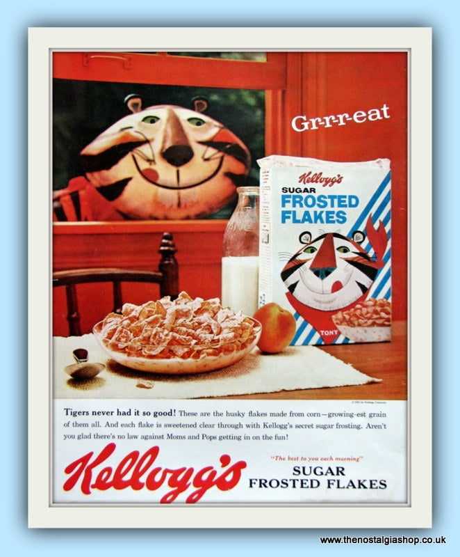Kellogg's Sugar Frosted Flakes. Original Advert 1961 (ref AD8113)