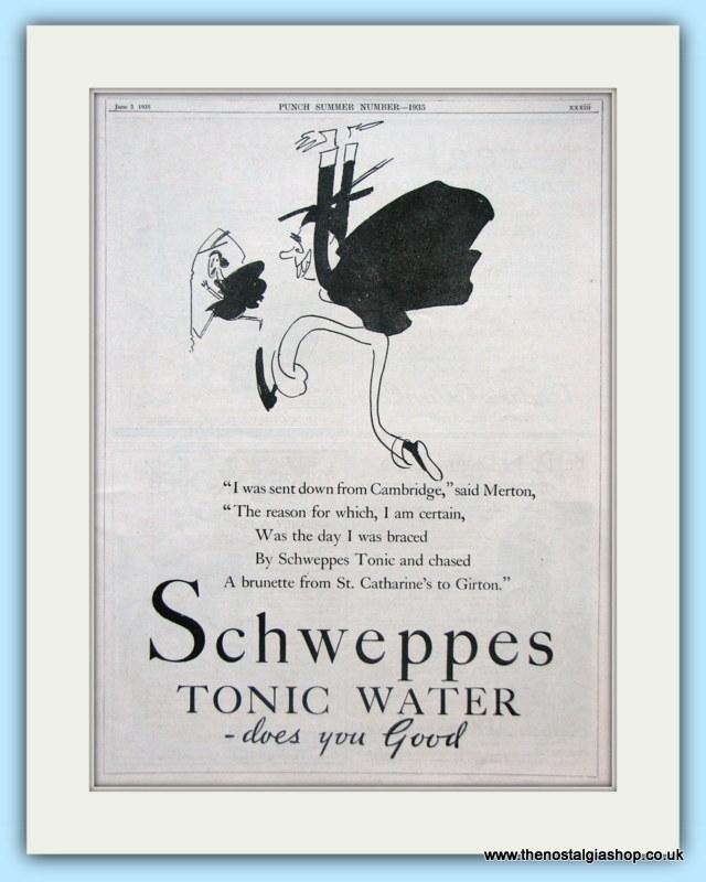 Schweppes. Set of 2 Original Adverts 1935 (ref AD4953)