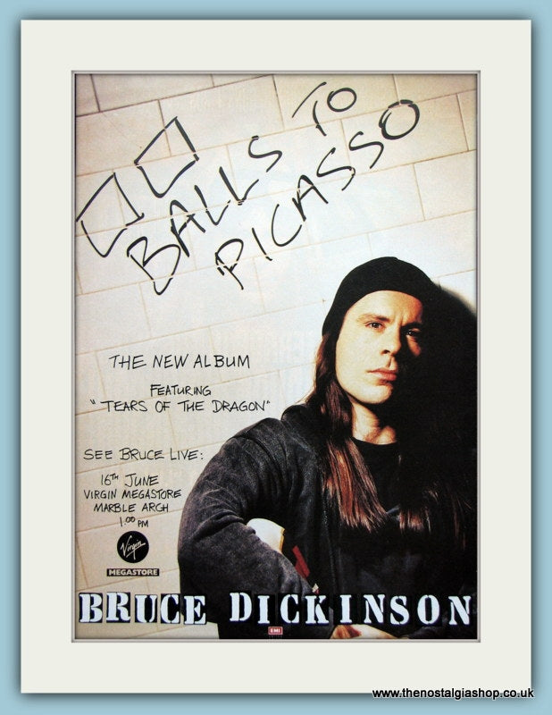 Bruce Dickinson Balls To Picasso Original Music Advert 1994 (ref AD3462)