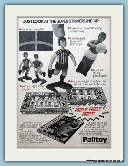Palitoy Super Striker Set Of 2 Original Adverts 1981 (ref AD2655)