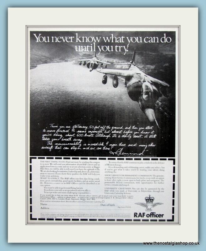 R.A.F Training Set Of 3 Original Adverts 1978 & 1980 (ref AD6285)