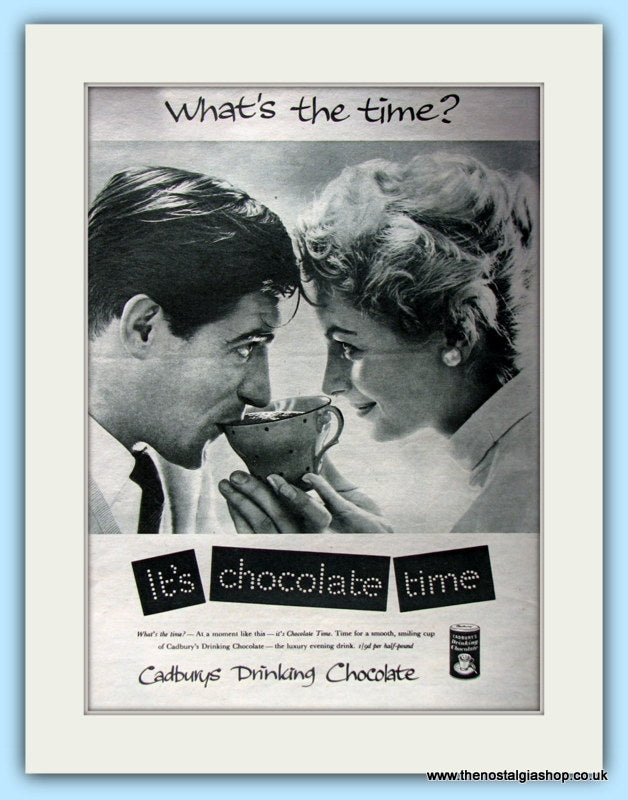 Cadbury's Drinking Chocolate Original Advert 1958 (ref AD4920)
